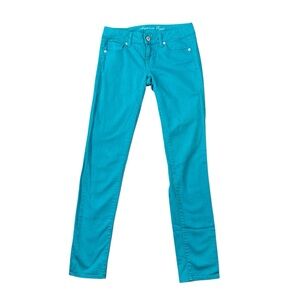 Woman’s American Eagle teal color skinny jeans size 0
